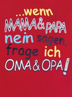 Shirt Feinripp Oma & Opa Kirsch