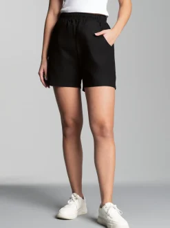 Shorts aus 100% Baumwolle Schwarz