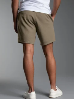 Shorts in Waffel-Optik Taupe