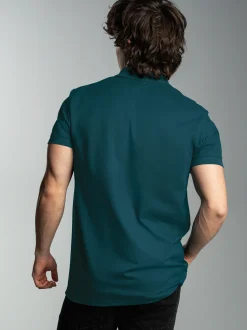 Slim Fit Poloshirt aus DELUXE-Piqué Saphir