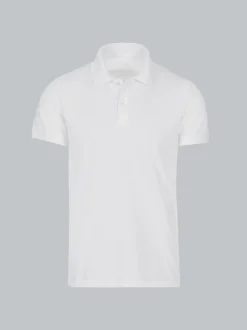 Slim Fit Poloshirt aus DELUXE-Piqué Weiss