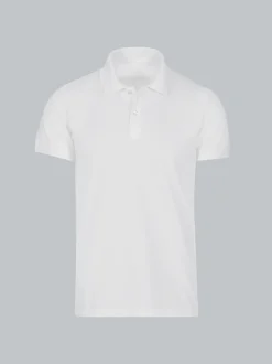 Slim Fit Poloshirt aus DELUXE-Piqué Weiss