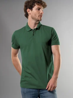 Slim Fit Poloshirt aus DELUXE-Piqué Efeu
