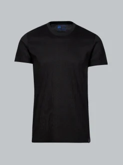 Slim Fit T-Shirt aus DELUXE Baumwolle Schwarz