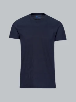 Slim Fit T-Shirt aus DELUXE Baumwolle Navy