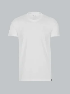 Slim Fit T-Shirt aus DELUXE Baumwolle Weiss