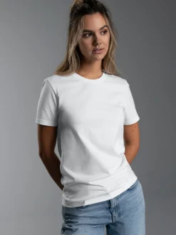 Slim Fit T-Shirt aus DELUXE Baumwolle Weiss