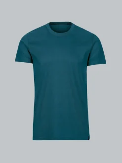Slim Fit T-Shirt aus DELUXE Baumwolle Petrol