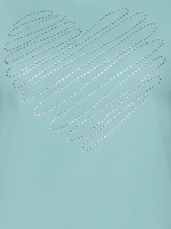 Slim Fit T-Shirt mit glitzerndem Herz-Printmotiv Gletscher