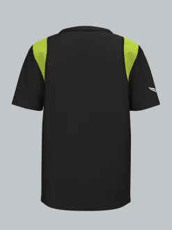 Sport T-Shirt mit Netzeinsätzen Schwarz