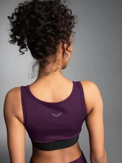 Sport-Bustier Aubergine