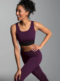 Sport-Bustier Aubergine