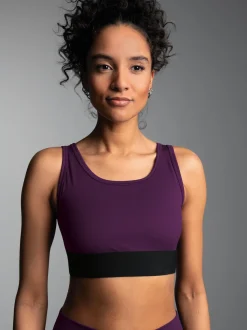 Sport-Bustier Aubergine