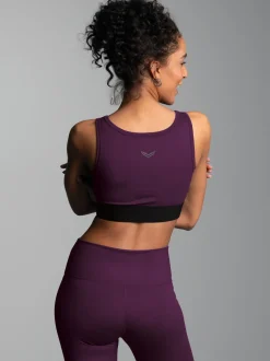 Sport-Bustier Aubergine