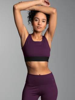 Sport-Bustier Aubergine