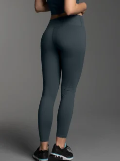 Sportleggings mit hohem Bund Anthrazit
