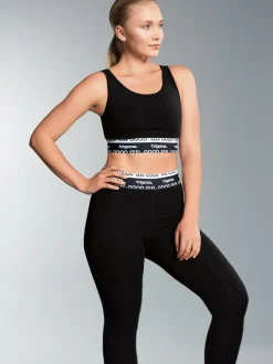 Sport-Set aus Sport-Bustier und Sportleggings Schwarz