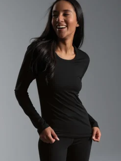 Sportshirt aus Merinowolle Schwarz