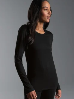 Sportshirt aus Merinowolle Schwarz
