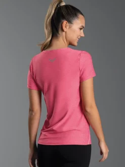 Sportshirt in Melange-Optik Flamingo