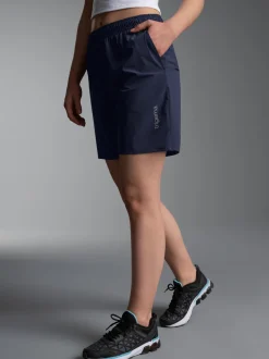 Sport-Shorts mit Innenslip aus Netz Navy