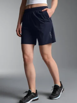 Sport-Shorts mit Innenslip aus Netz Navy