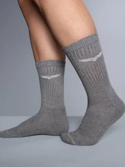 Sportsocken im Doppelpack Grau-melange