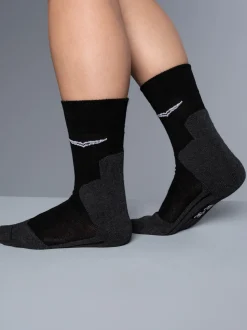 Sportsocken mit Silberanteil Schwarz