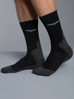 Sportsocken mit Silberanteil Schwarz