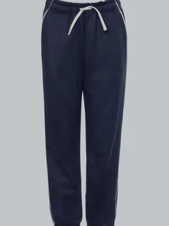Sweathose mit Paspel Navy