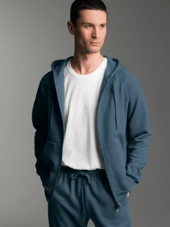 Sweatjacke mit Kapuze Jeans-melange