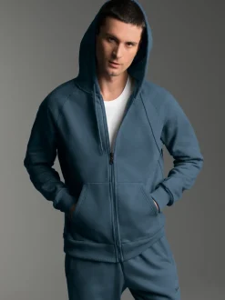 Sweatjacke mit Kapuze Jeans-melange