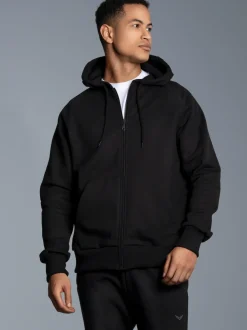 Sweatjacke mit Kapuze Schwarz