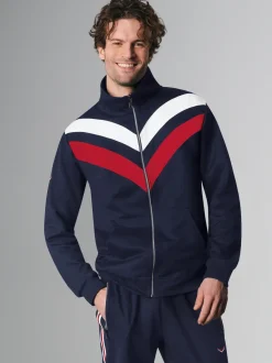 Sweatjacke mit praktischen Taschen Navy