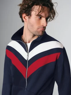 Sweatjacke mit praktischen Taschen Navy
