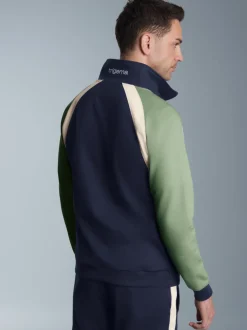 Sweatjacke mit Stehkragen Navy