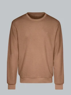 Sweatshirt in Waffeloptik Haselnuss