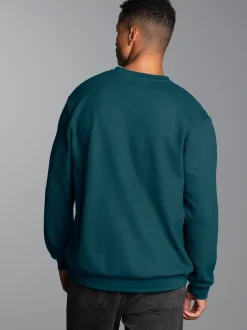 Sweatshirt in Waffeloptik Saphir