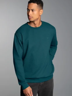 Sweatshirt in Waffeloptik Saphir