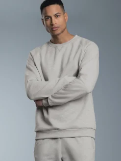 Sweatshirt mit angerauter Innenseite Grau-melange
