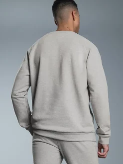 Sweatshirt mit angerauter Innenseite Grau-melange