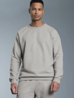 Sweatshirt mit angerauter Innenseite Grau-melange