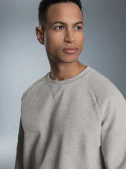 Sweatshirt mit angerauter Innenseite Grau-melange