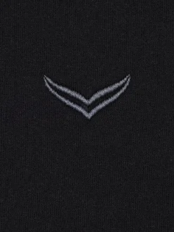 Sweatshirt mit angerauter Innenseite Schwarz
