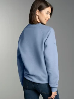 Sweatshirt mit angerauter Innenseite Pearl-blue