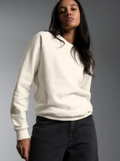 Sweatshirt mit angerauter Innenseite Natur