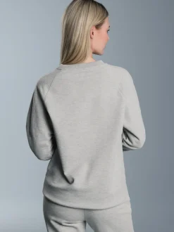 Sweatshirt mit angerauter Innenseite Grau-melange