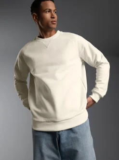 Sweatshirt mit angerauter Innenseite Natur
