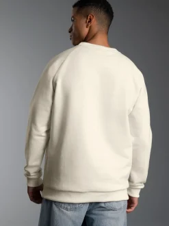 Sweatshirt mit angerauter Innenseite Natur