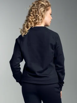 Sweatshirt mit angerauter Innenseite Navy